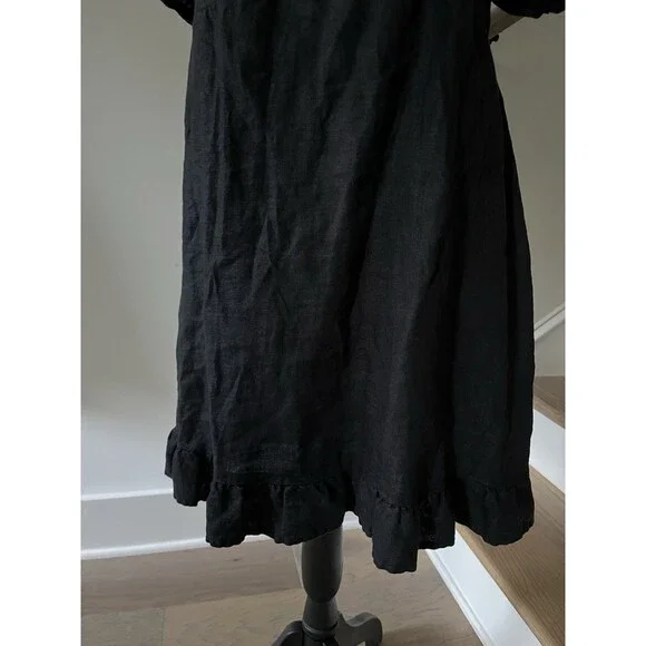 Reformation Seattle 100% Linen Puff Sleeve Mini Dress Size 18 - Picture 5 of 9